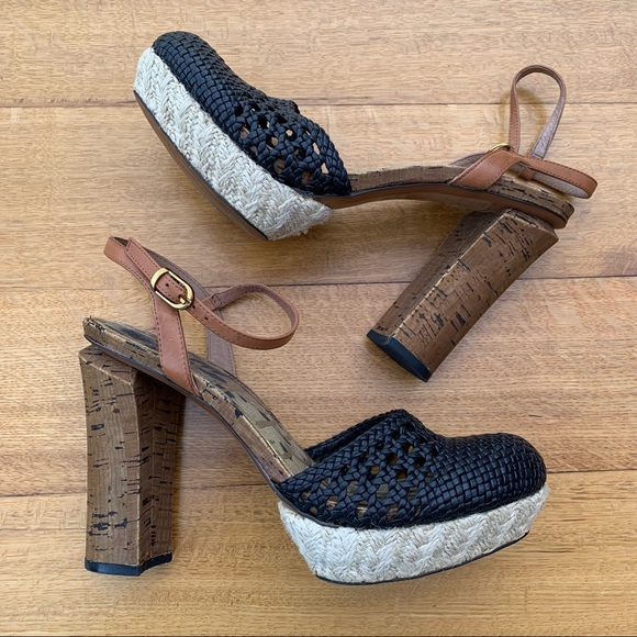 SAM EDELMAN RELLA ESPADRILLE PLATFORM HEELS EUC - Picture 2 of 14